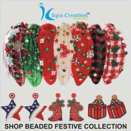 Iqra Creation Christmas Beaded Jewelry for Women