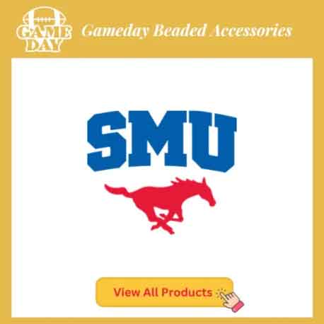 Iqra-Creation SMU Southern Methodist University Beaded Jewelry for Women