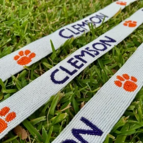 Clemson Tigers Beaded Purse Strap